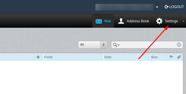 شرح تغيير المنطقة الزمنية في البريد الإلكتروني 1 main webmail settings