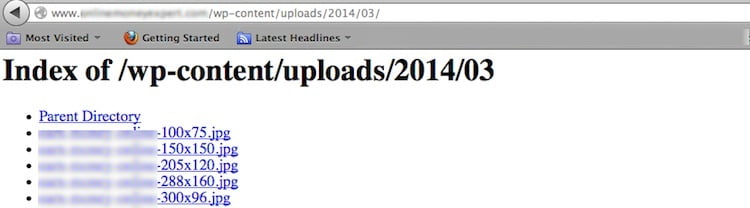 تعطيل عرض الملفات الخاصه بالموقع من السي بنل 1 website file directory